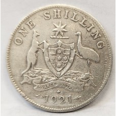 AUSTRALIA 1921 . ONE 1 SHILLING . STAR . 6 FULL PEARLS . CENTRE DIAMOND